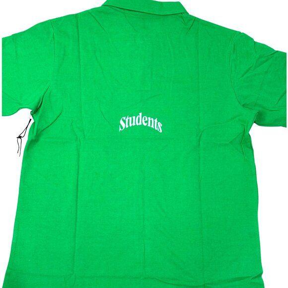 STUDENTS Golf Green Mesh Polo Shirt Size L – Short Sleeve Collared Top - Picture 2 of 2